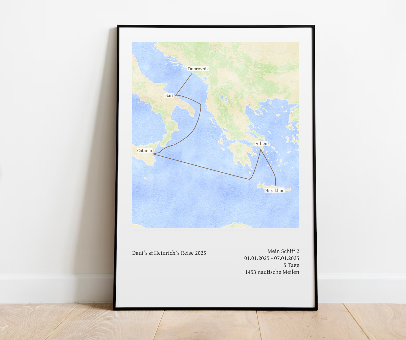 Poster deiner Kreuzfahrt - die perfekte Erinnerung