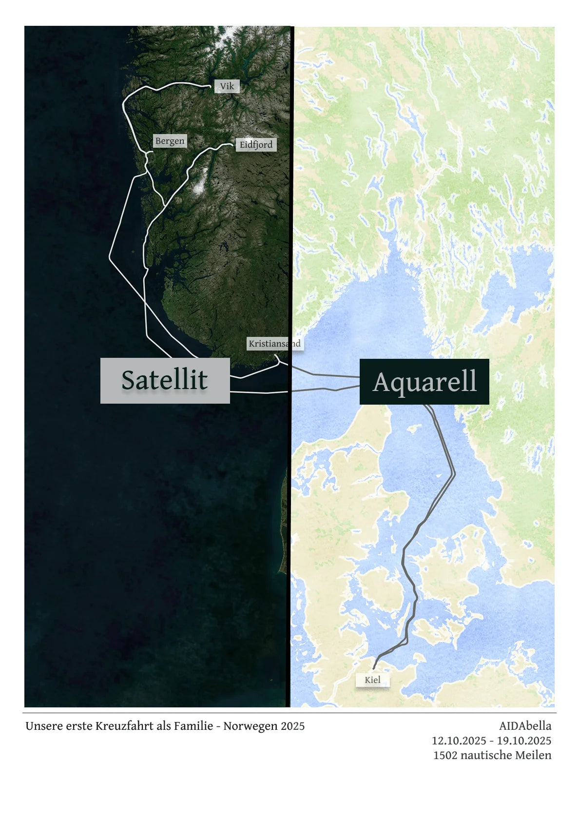 Poster deiner Kreuzfahrt - die perfekte Erinnerung