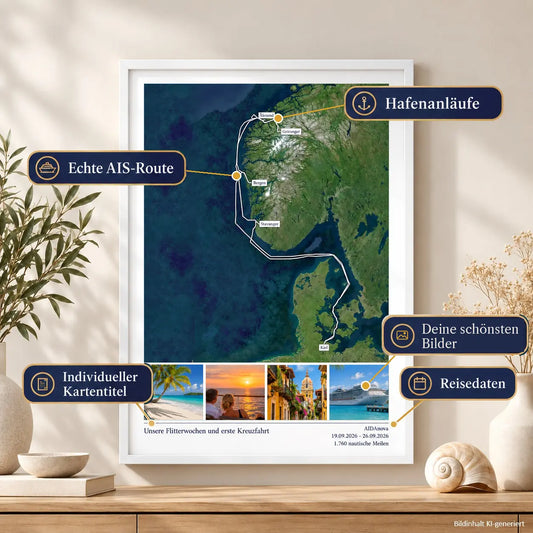 Foto-Kreuzfahrtkarte als Poster (ungerahmt & gerahmt)